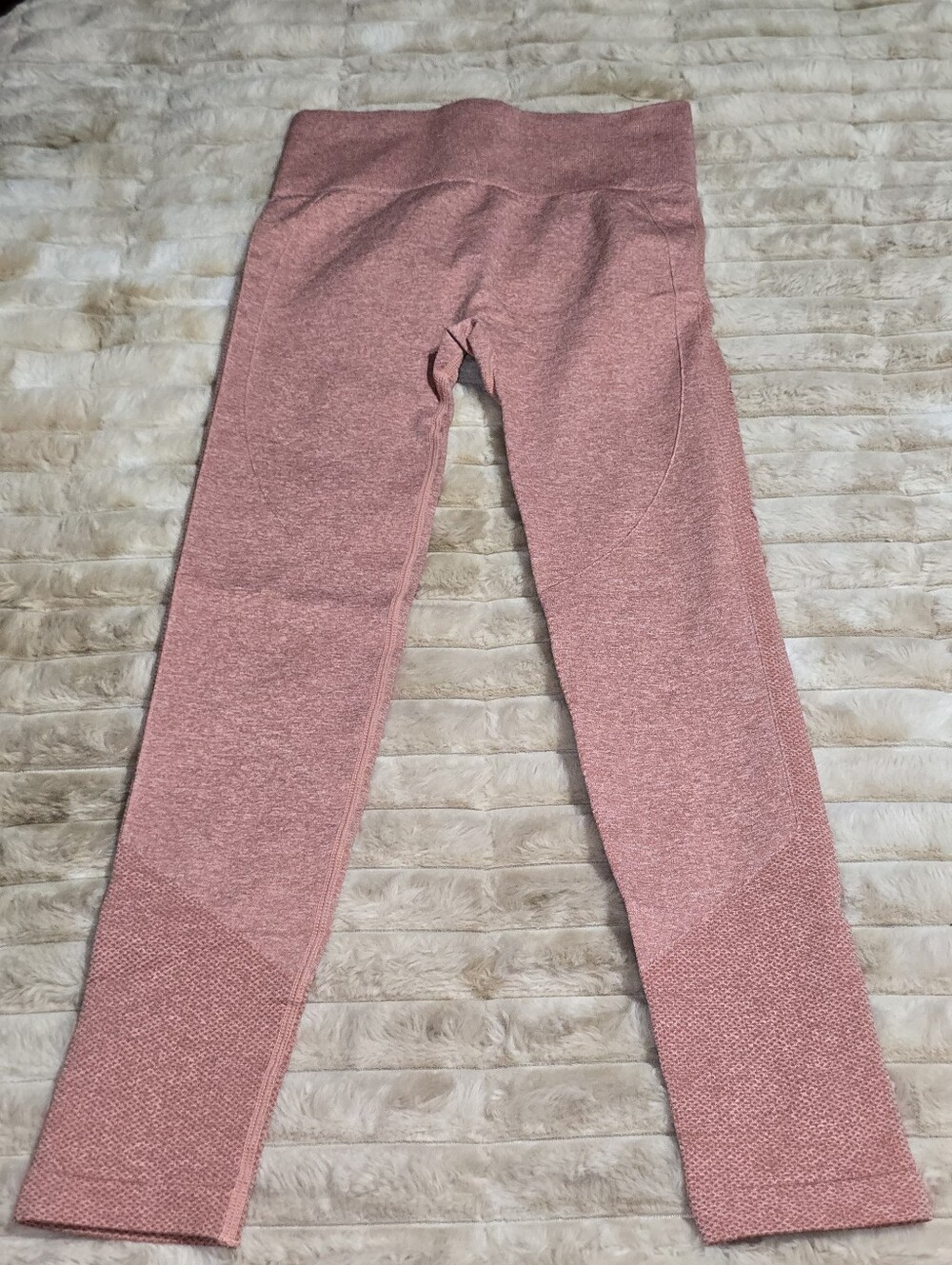 Sicoozoe High Waisted Seamless Scrunch Butt Leggings Coral